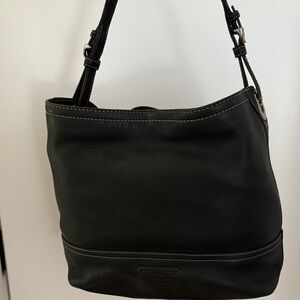 Coach Black Leather Shoulder Bag